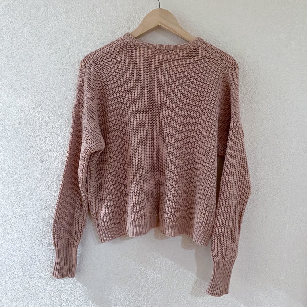 Brandy Melville Bronx pink knit sweater - Picture 2 of 4